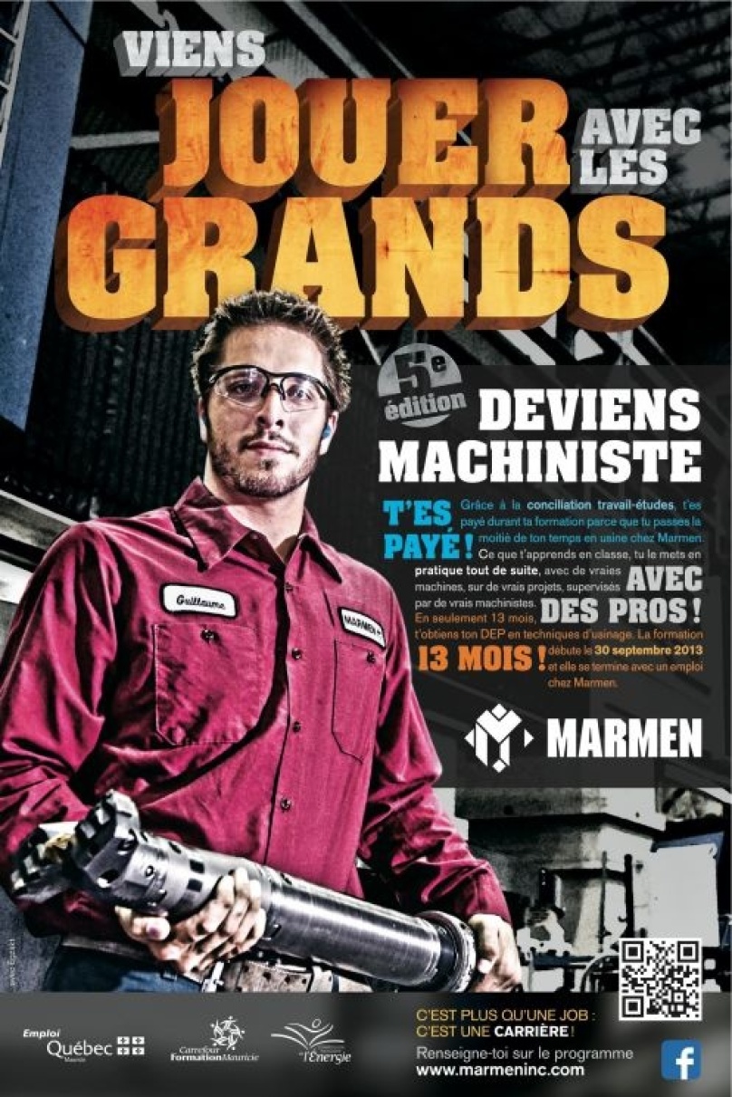 Une 5e cohorte d’alternance travail-études en techniques d’usinage pour Marmen